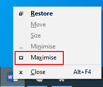 Fixed Program Wont Maximize From The Taskbar In Windows 10 MiniTool