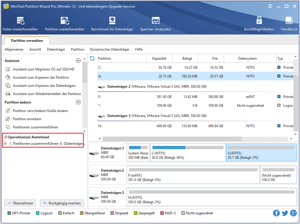 Wie werden Änderungen übernommen | MiniTool Partition Wizard Tutorium