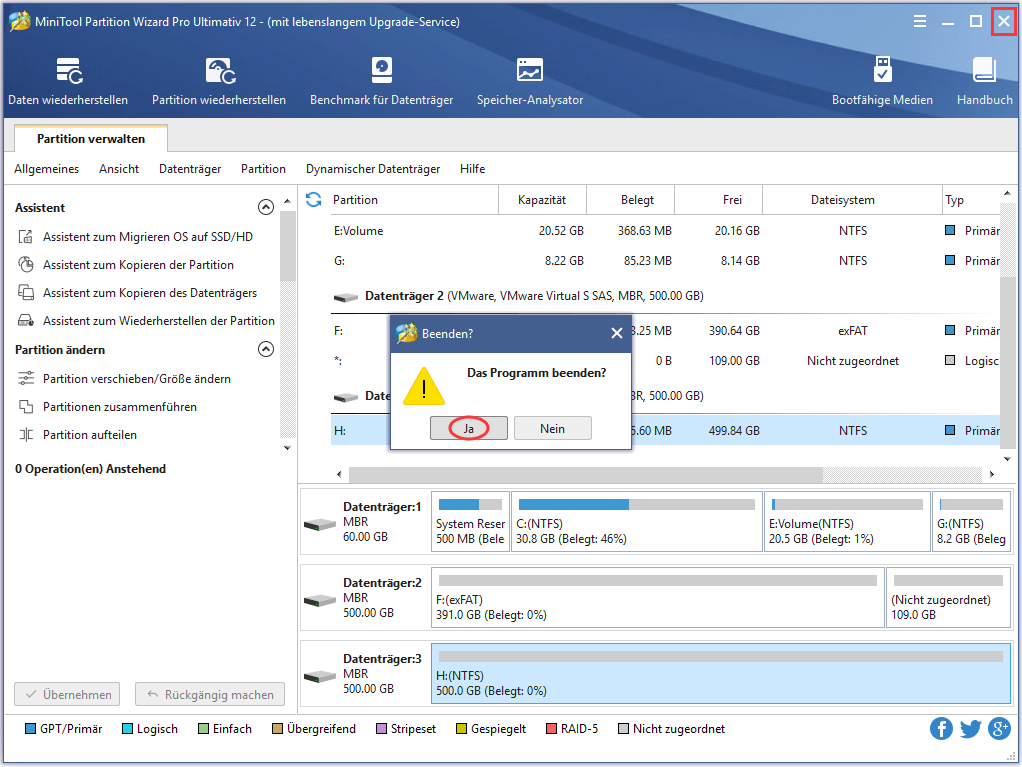 Wie wird es beendet | MiniTool Partition Wizard Tutorium