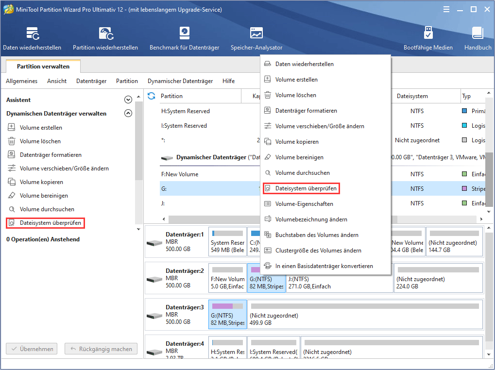 So überprüfen Sie das Dateisystem des Volumes |Anleitung von MiniTool Partition Wizard