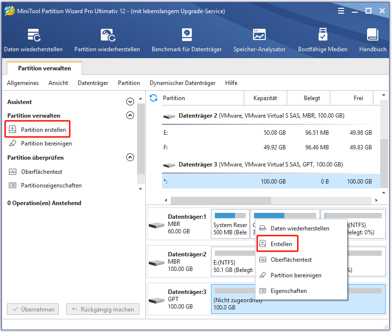 Die beste Methode zur Erstellung der Partition in Windows 10/8/7
