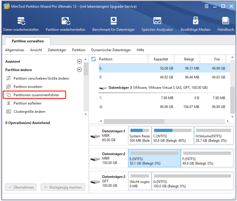 So führen Sie Partition zusammen | Anleitung von MiniTool Partition Wizard