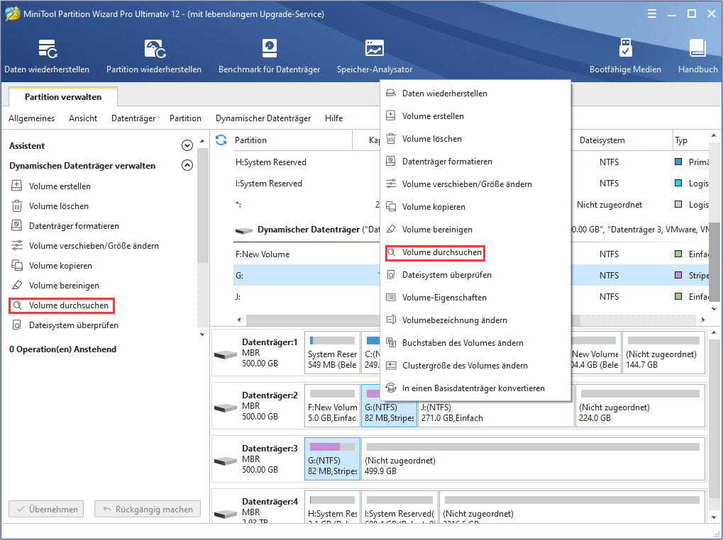 So durchsuchen Sie ein Volume | Anleitung von MiniTool Partition Wizard