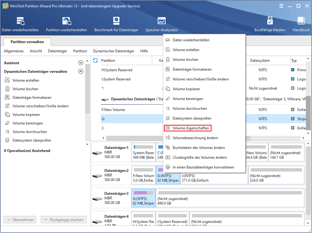 So sehen Sie die Volume-Eigenschaften | Anleitung von MiniTool Partition Wizard