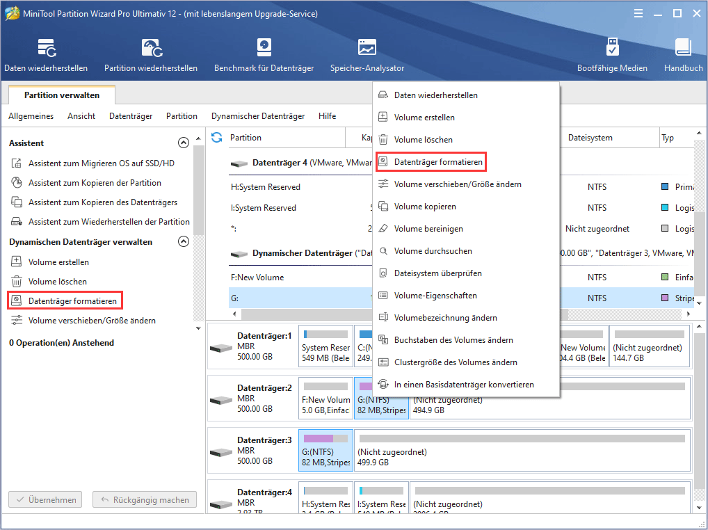 So formatieren Sie ein Volume | Anleitung von MiniTool Partition Wizard