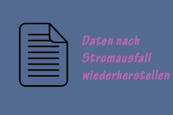 Überraschende Anleitungen zur Wiederherstellung Ihrer Daten nach einem Stromausfall