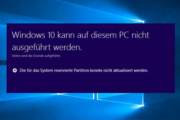 (2025) Gelöst – Die für das System reservierte Partition konnte nicht aktualisiert werden