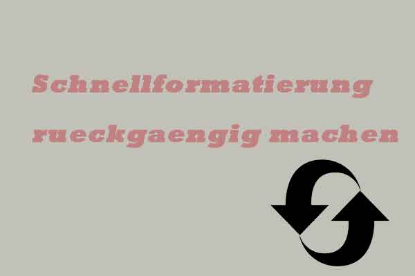 Schnellformatierung rückgängig machen – Wiederherstellen fehlender formatierter Daten
