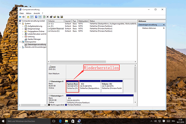 Gelöst – Windows kann nach dem Löschen der Systempartition nicht booten