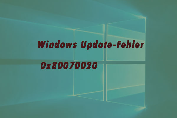 (9 Lösungen) Windows 10 Update-Fehler 0x80070020 beheben