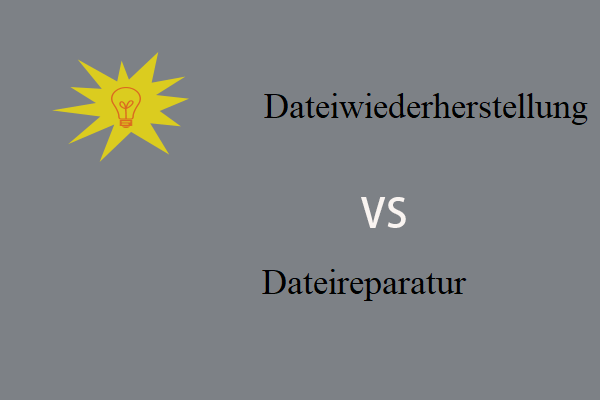 Dateiwiederherstellung vs. Dateireparatur: Wiederherstellen oder Reparieren von Dateien