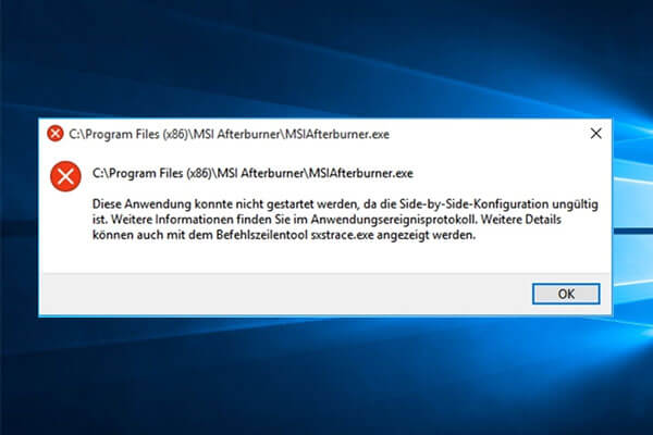 (2025) Die Side-by-Side-Konfiguration ist in Windows 10 ungültig