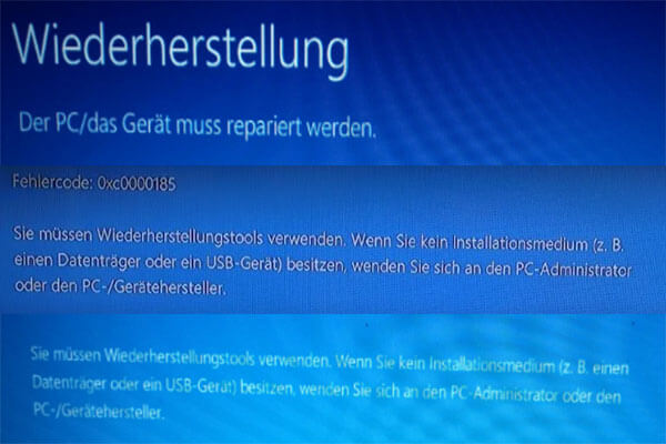 9 Lösungen für Windows-Startkonfigurationsfehlercode 0xc0000185