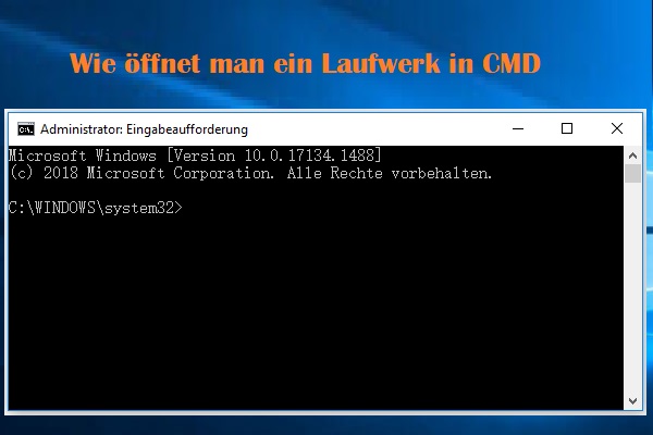 Wie öffnet man ein Laufwerk in CMD (C, D, USB, externe Festplatte)