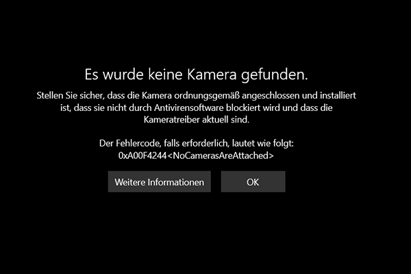 Gelöst - Windows 10 Kamera funktioniert nicht