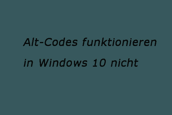 Gelöst – Alt-Codes funktionieren in Windows 10 nicht