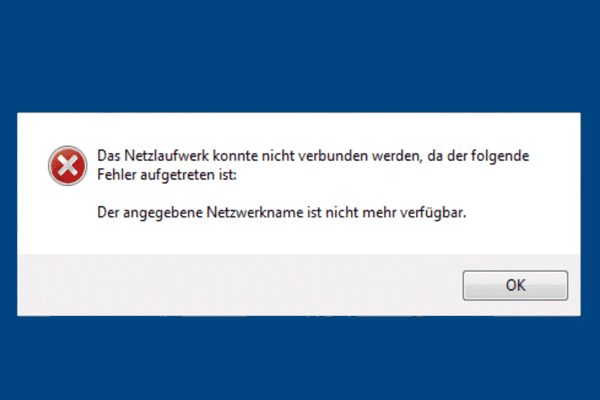(4 Wege) Der angegebene Netzwerkname ist nicht mehr verfügbar