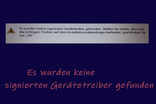 (5 Wege) Es wurden keine signierten Gerätetreiber gefunden Windows 10/8/7