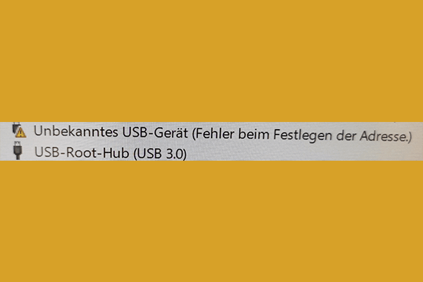 [Gelöst!] – So behebt man Unbekanntes USB-Gerät (Fehler beim Festlegen der Adresse)