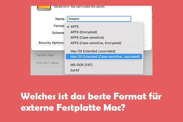 Welches ist das beste Format für externe Festplatte Mac?