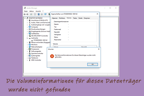 (6 Wege) Die Volumeinformationen für diesen Datenträger wurden nicht gefunden