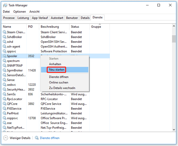 Was ist der Druckerspooler und wie kann man ihn in Windows 10 zurücksetzen?