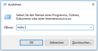 Was ist der MSTSC-Befehl und wie verwendet man ihn zum Ausführen von Remote Desktop