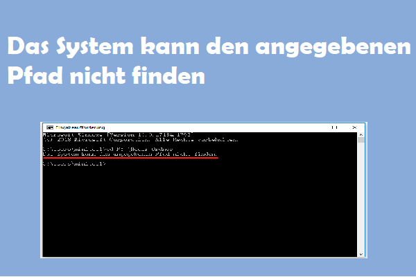 (8 Methoden) Das System kann den angegebenen Pfad nicht finden