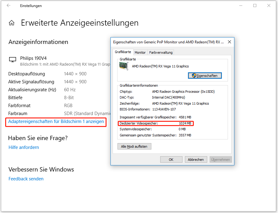 Was ist Video-RAM (VRAM) und wie überprüft man es in Windows 10?