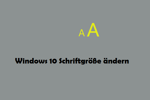 Ändern der Schrift-/Textgröße in Windows 10 zum leichteren Lesen