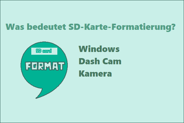 Was bedeutet SD-Karte-Formatieren? (Datenrettung inbegriffen)