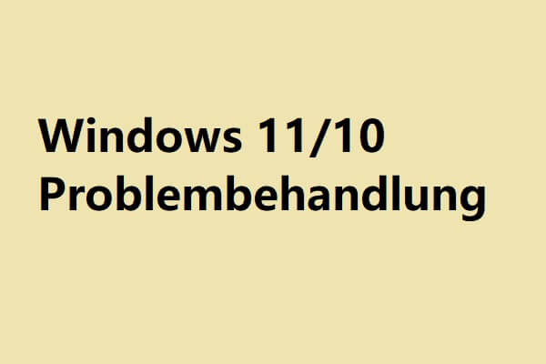 So können Sie Problembehandlungen Windows 11/10 ausführen
