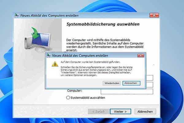 Lösungen: Windows kann kein Systemabbild auf diesen PC finden