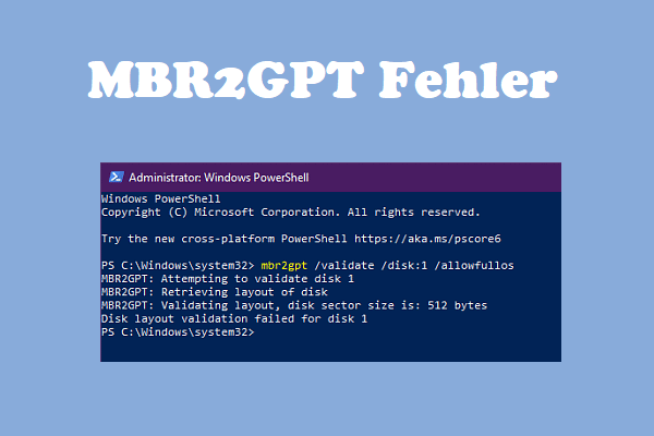 MBR2GPT-Fehler unter Windows 10 leicht beheben