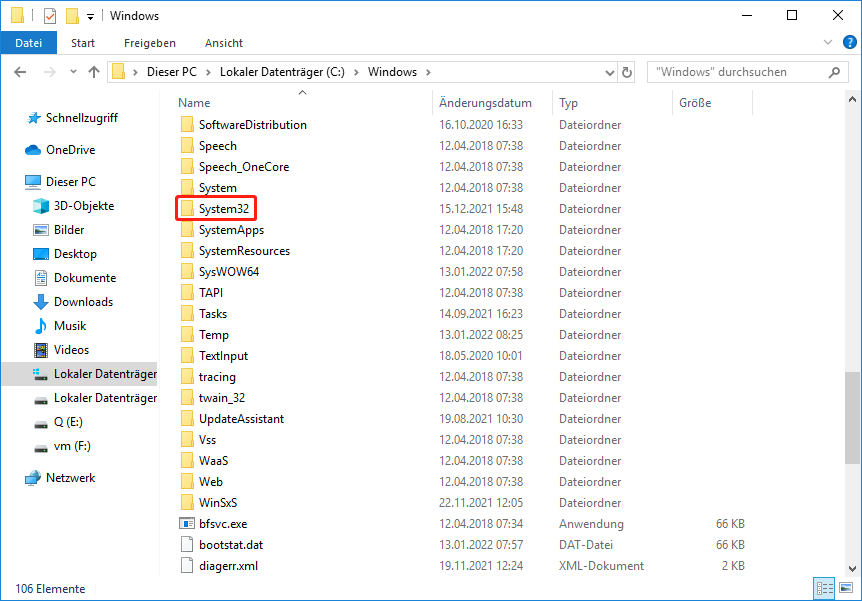 Was ist das System 32 Verzeichnis und warum man es nicht löschen sollte?