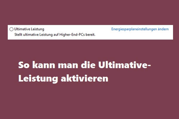 So aktivieren Sie den ultimativen Energiesparplan-Modus in Windows 10