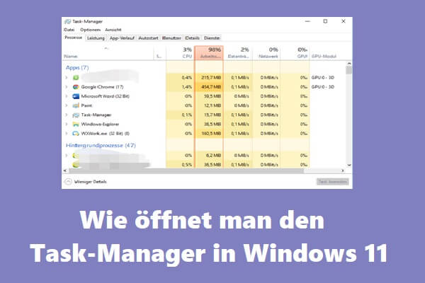 (3 Methoden) Wie öffnet man den Task-Manager in Windows 11?