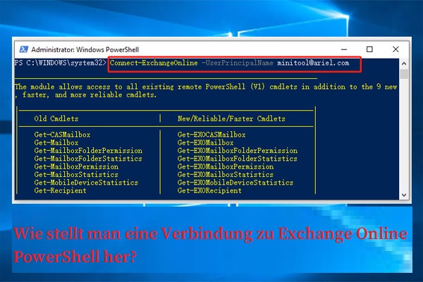 Wie stellt man eine Verbindung zu Exchange Online PowerShell her? [Vollständiger Leitfaden]