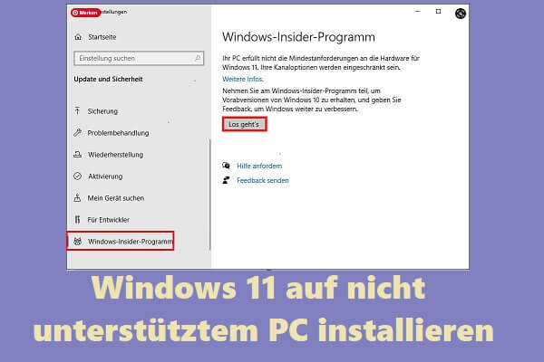 4 Wege: Windows 11 auf nicht unterstütztem PC installieren