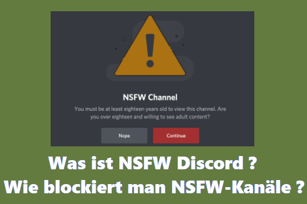 Was ist NSFW Discord und wie blockiert man NSFW-Kanäle?
