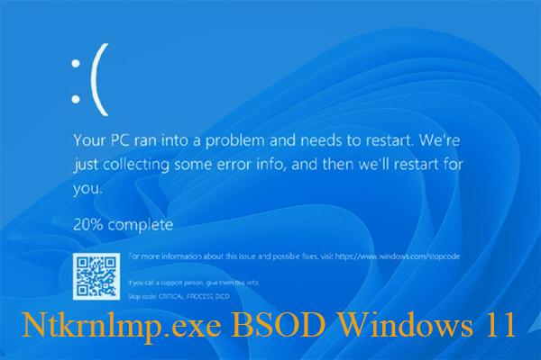 [11 Wege] So behebt man Ntkrnlmp.exe BSOD Windows 11 Fehler