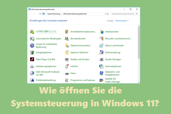 7 Wege: Wie öffnen Sie die Systemsteuerung in Windows 11?