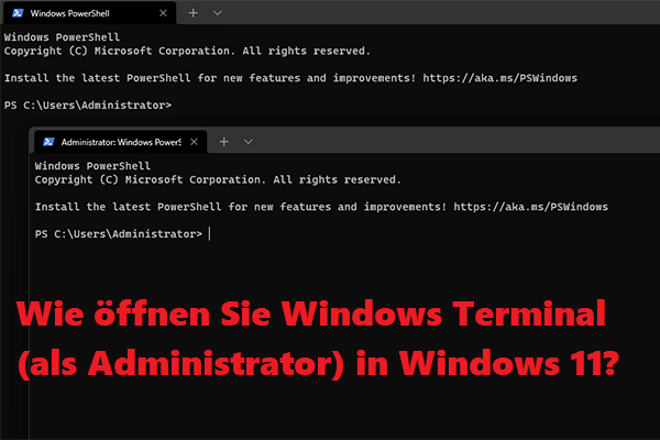 Wie öffnen Sie Windows Terminal (als Administrator) in Windows 11?