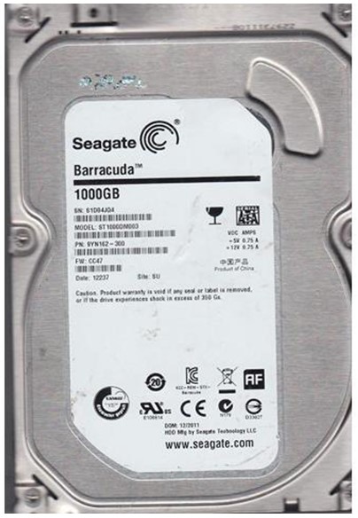 Einige Details zur Seagate ST1000DM003-1CH162 1 TB Festplatte