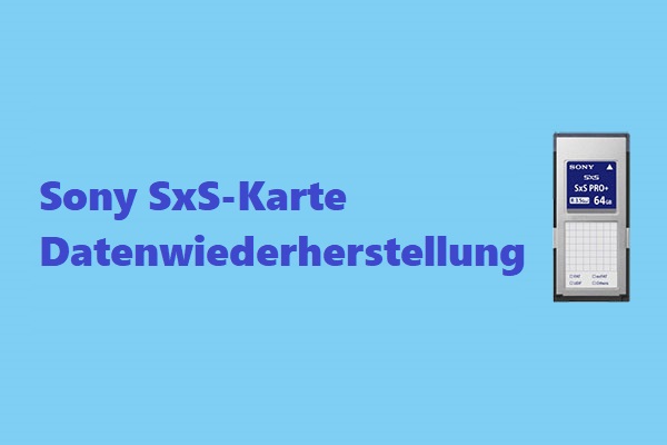 So kann man Daten von einer Sony SxS-Karte wiederherstellen