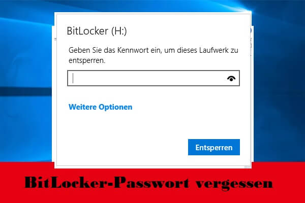 BitLocker-Passwort & Wiederherstellungsschlüssel vergessen? 6 Lösungen