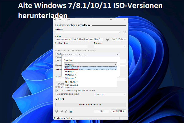 Ältere Windows ISO-Images herunterladen und ISO-Dateien wiederherstellen