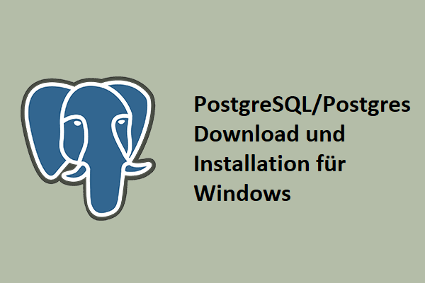 PostgreSQL/Postgres Download und Installation für Windows