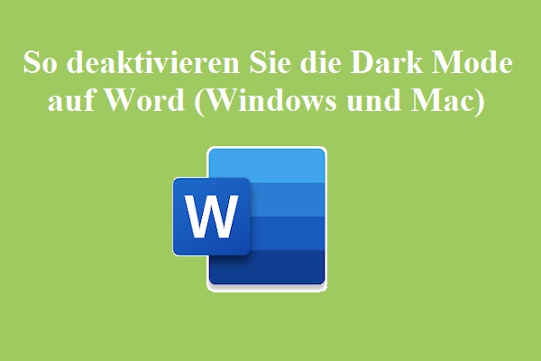 So deaktivieren Sie die Dark Mode auf Word (Windows und Mac)