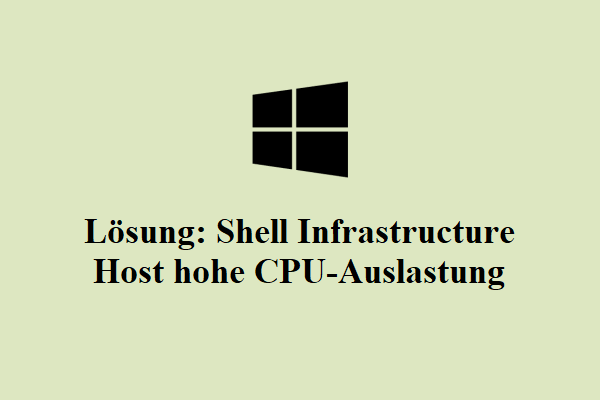 Lösung: Shell Infrastructure Host hohe CPU-Auslastung
